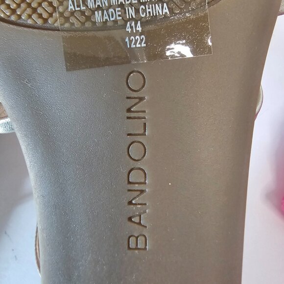 Bandolino Women's Soletme3 Wedge Sandal GOLD SZ 10 - Picture 7 of 8